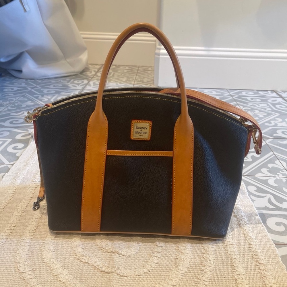 Dooney & Bourke Black and Brown Satchel